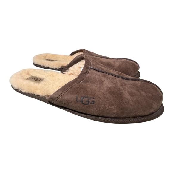 Ugg Brown Suede Classic Scuff Slipper Men size 10 main image 5